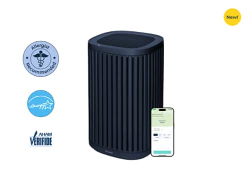 The Windmill Air Purifier, 3-in-1, Ultra-Quiet, HEPA Filter Medical Grade, Small to Medium Rooms up to 975 Sq Ft - Navy