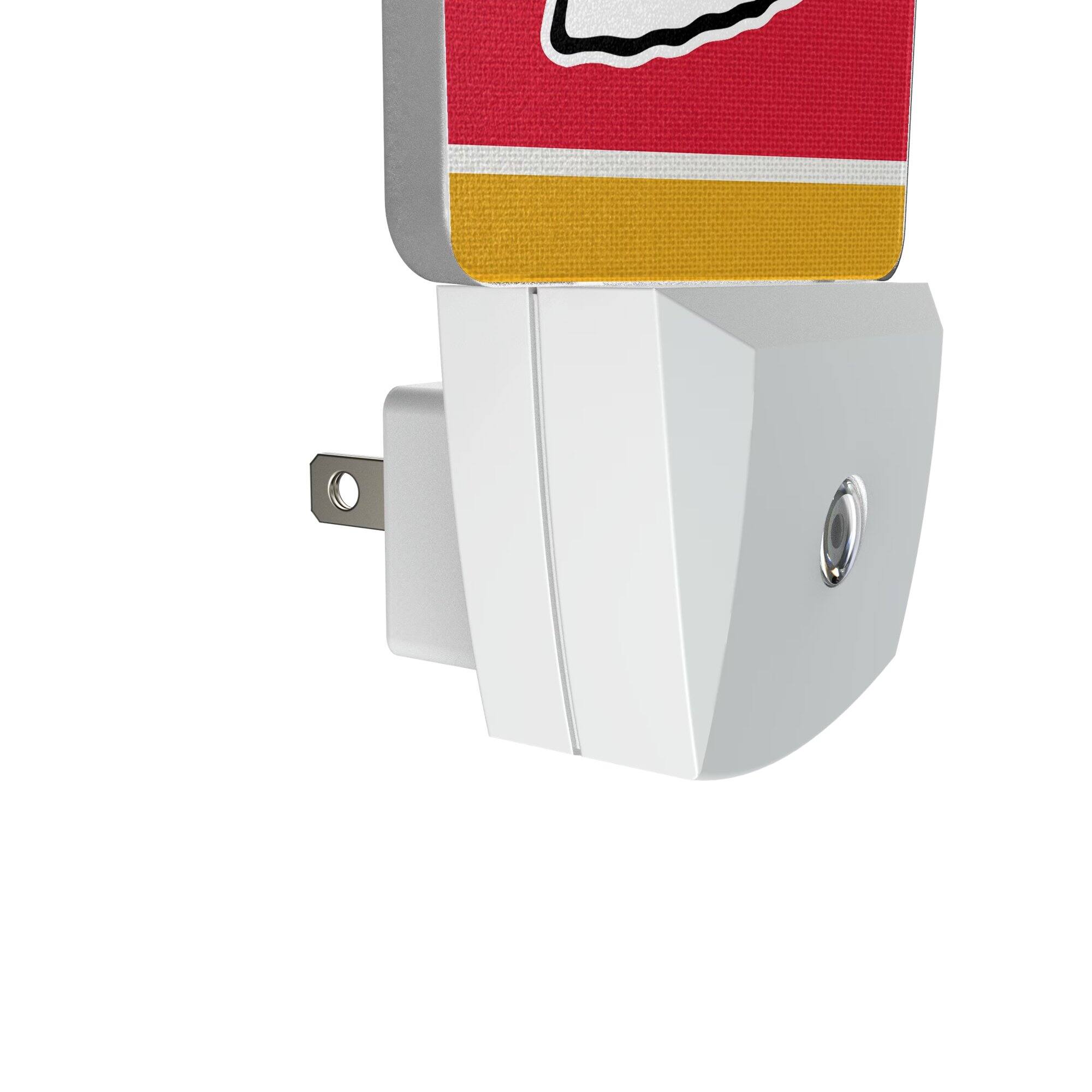 Alt View 2. Keyscaper - Kansas City Chiefs Stripe Design Nightlight 2-Pack - Multicolor.