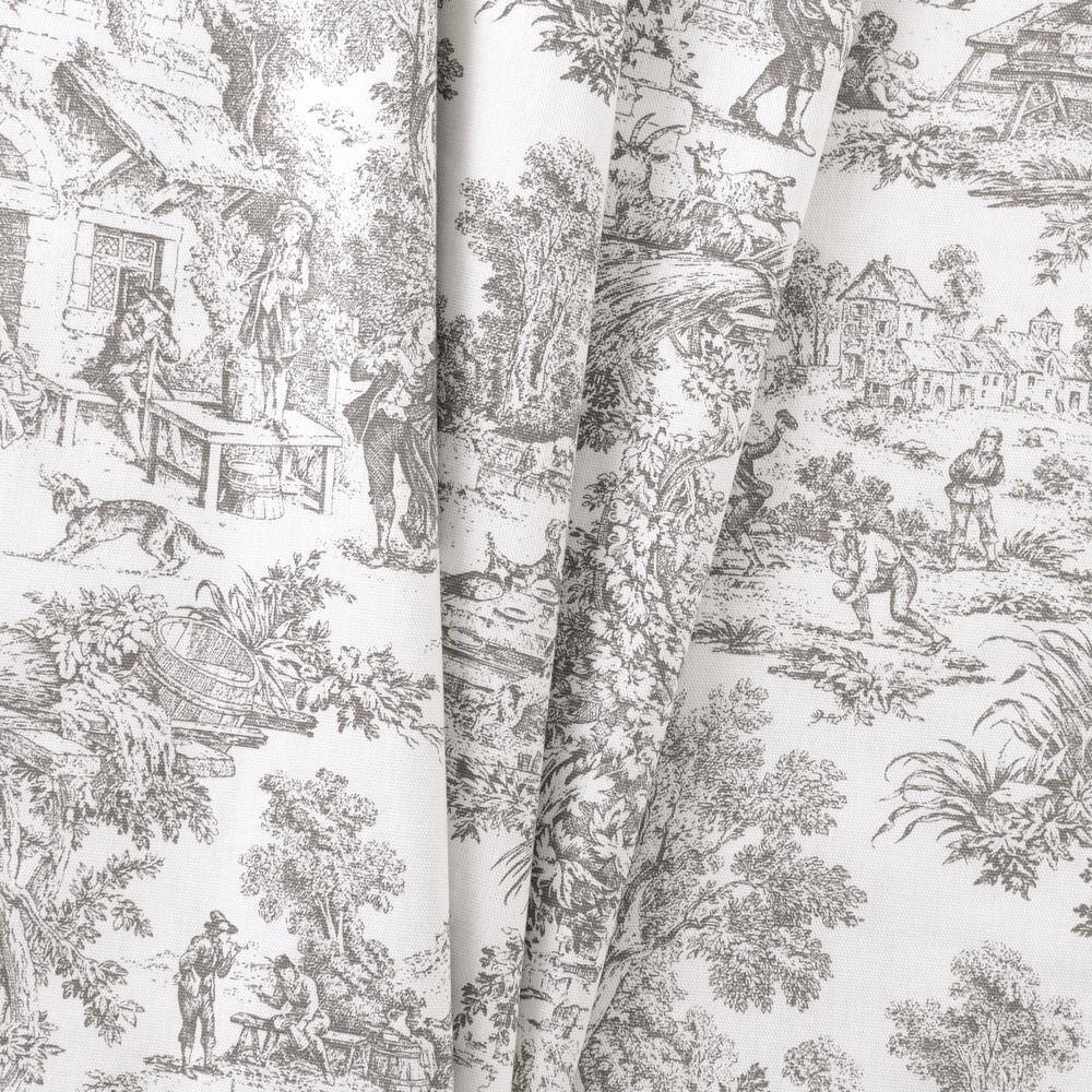 Angle. Ellis Curtain - Ellis Curtain Victoria Park Toile Precise Patterned High Quality Water Proof Bathroom Shower Curtain - 70x72" Gray - Grey.