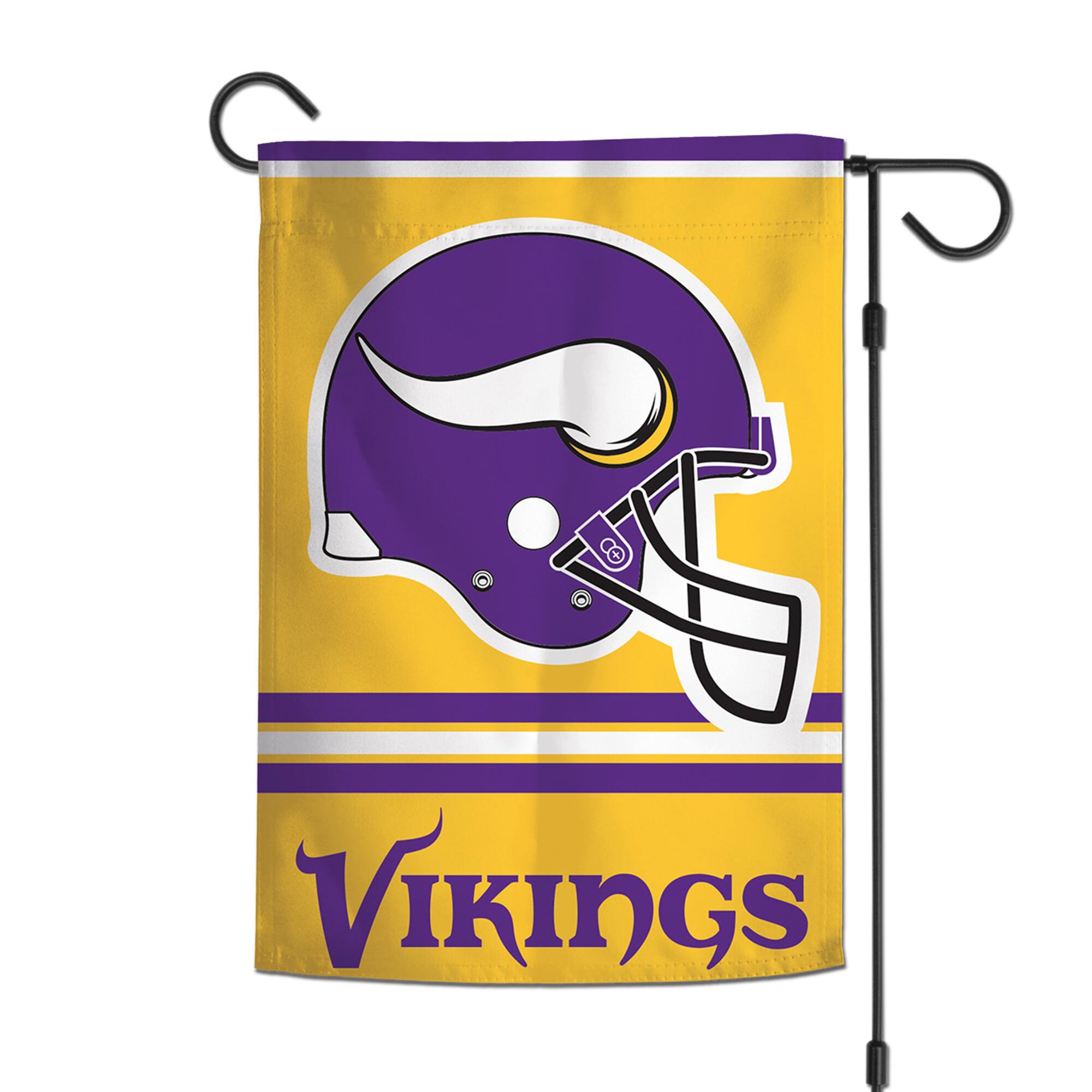 Alt View 1. WinCraft - Minnesota Vikings 12" x 18" Double-Sided Garden Flag - Multicolor.