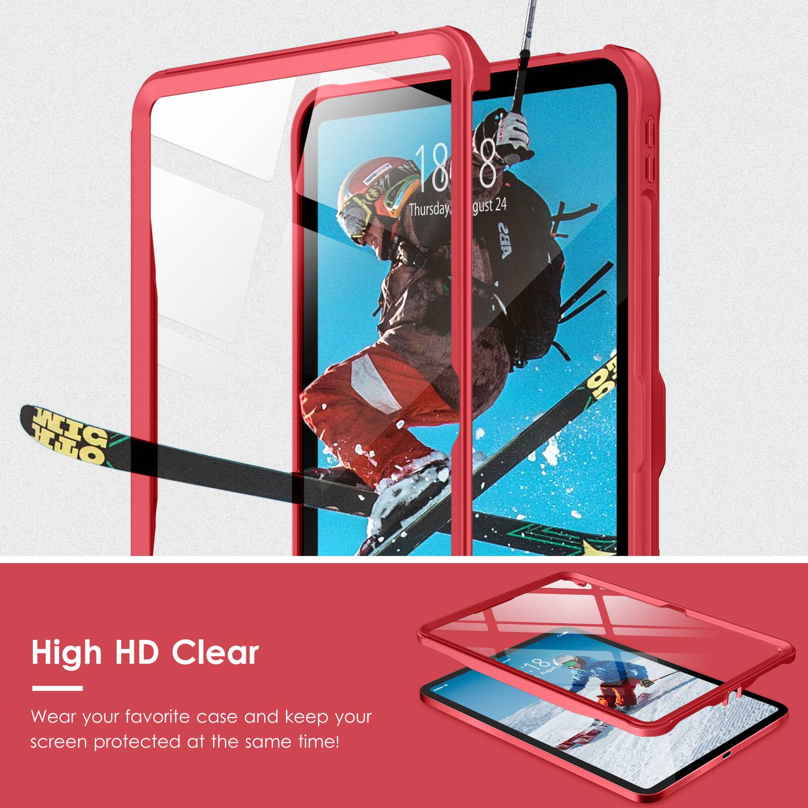 18°C Thursday, gust 24 ABS WIC 8

High HD Clear

Wear your favorite case and keep your screen protected at the same time!
