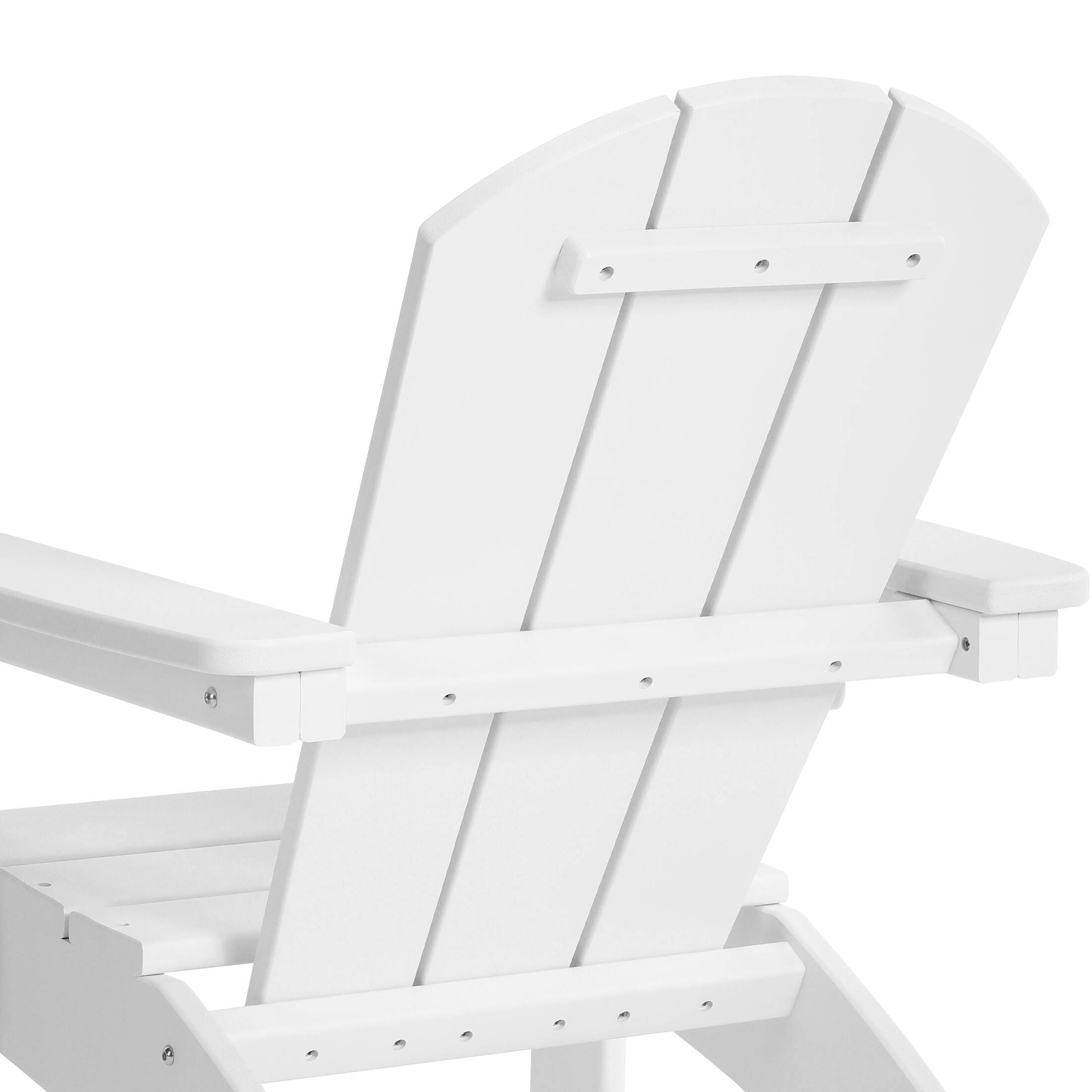 Alt View 3. WestinTrends - WestinTrends Malibu 3-Piece Kids HDPE Adirondack Chairs Set with Square Side Table and Cup Holders - White.