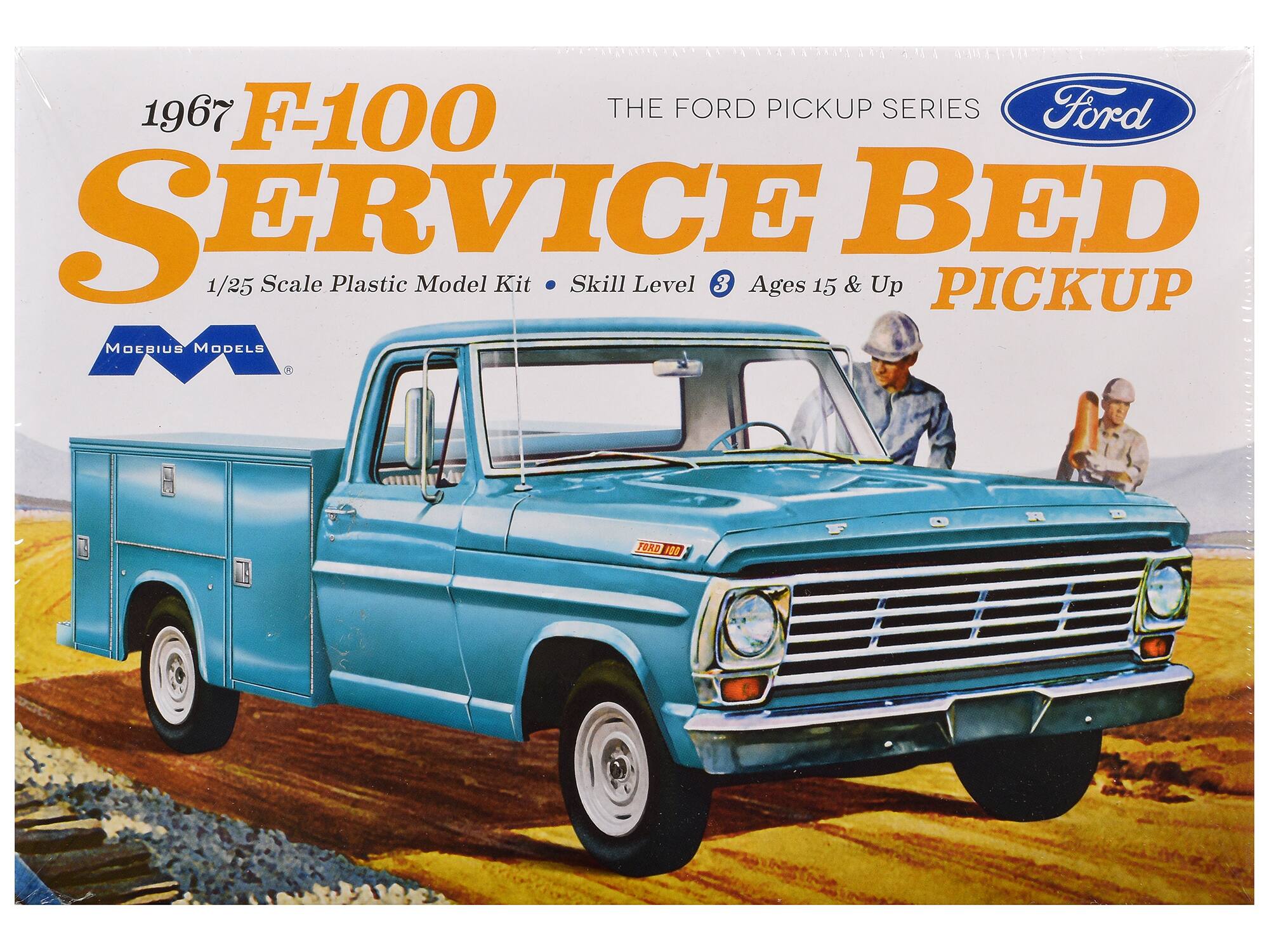 1967 F-100 THE FORD PICKUP SERIES Ford SERVICE BED 1/25 Scale Plastic Model Kit Skill Level 3 Ages 15 & Up PICKUP MOEBIUS MODELS