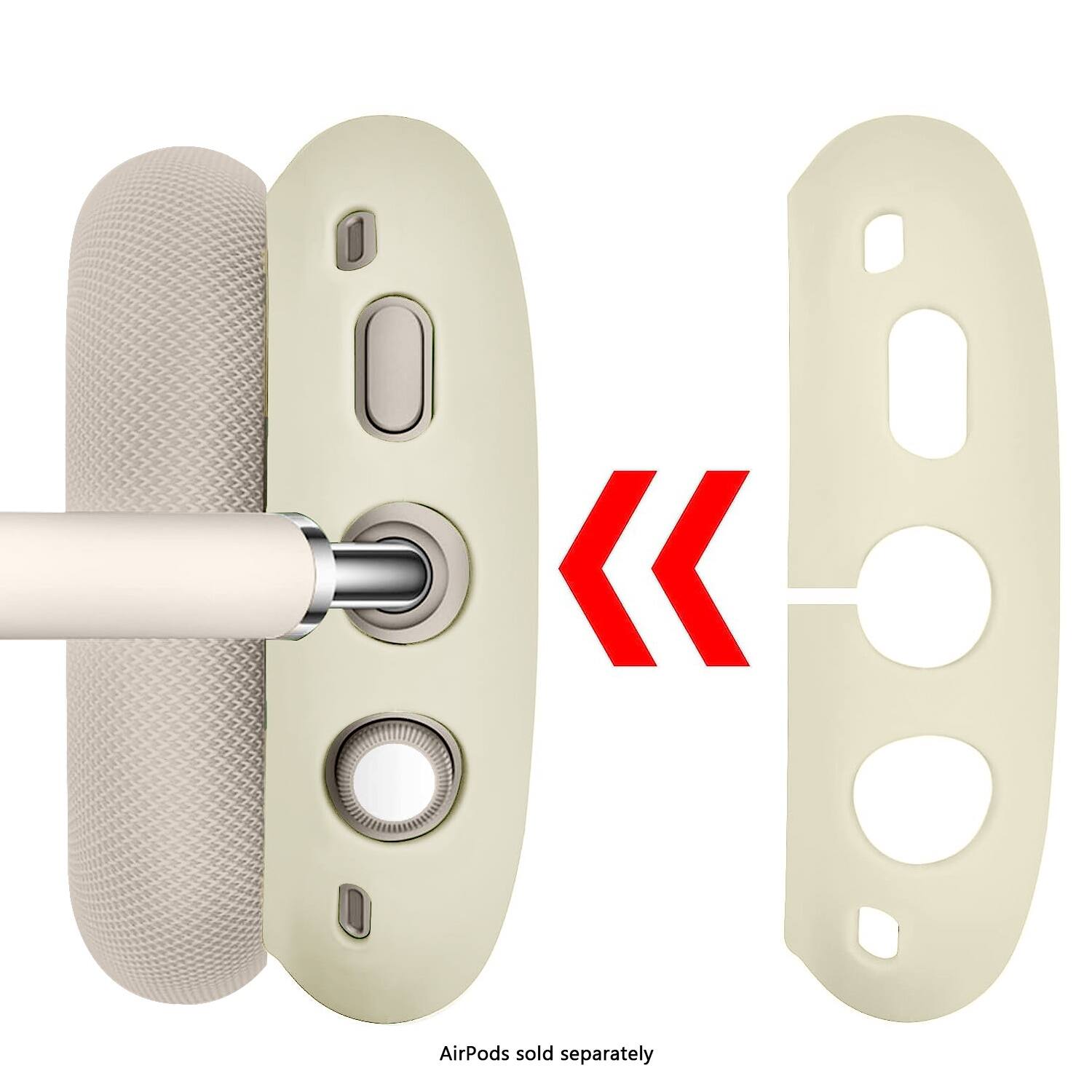 The text on the image reads "AirPods sold separately."