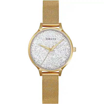 Front. Obaku - Obaku Women's Stjerner Silver Dial Watch - V238LXGWMG - Silver.