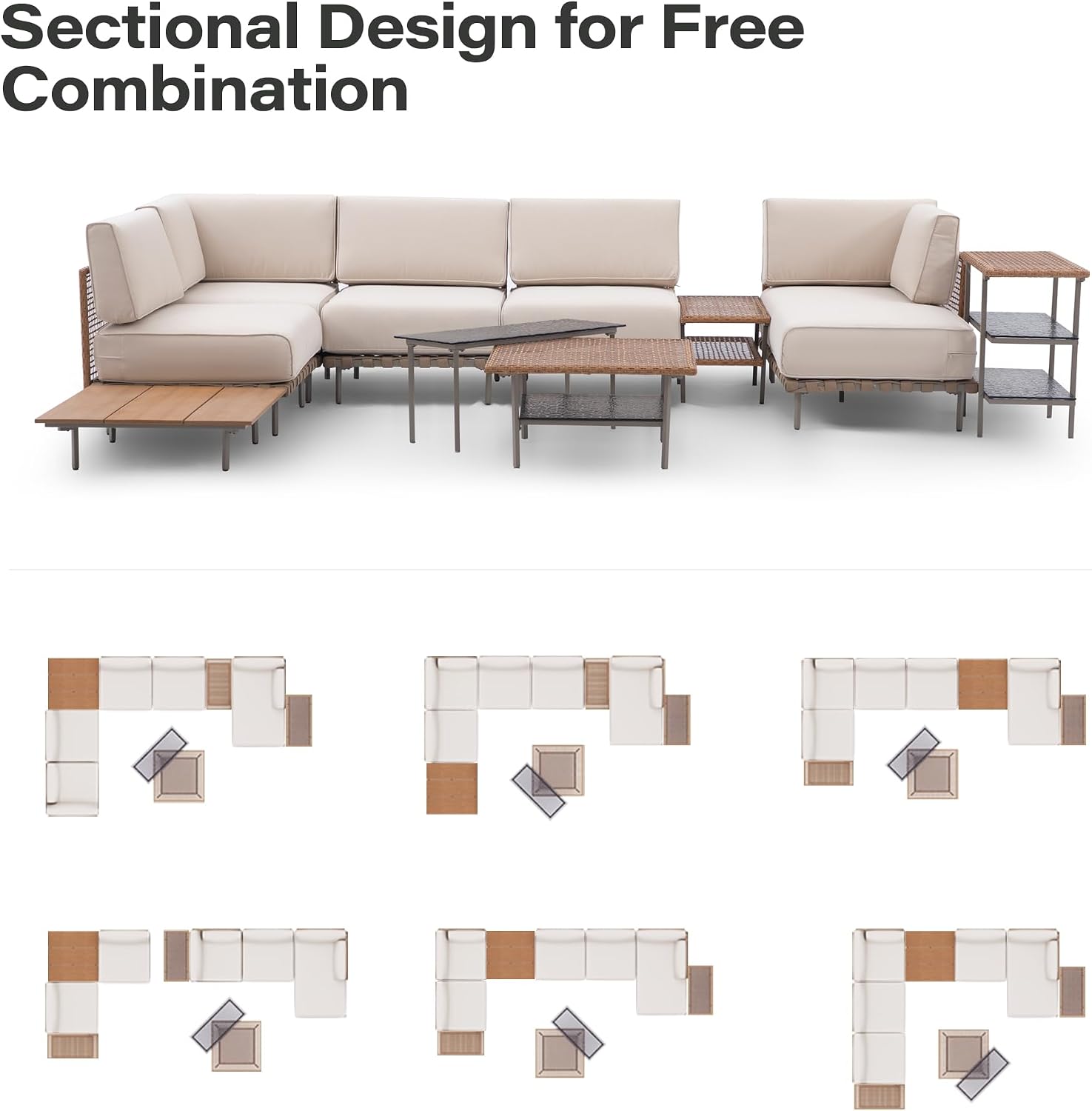 Sectional Design for Free Combination