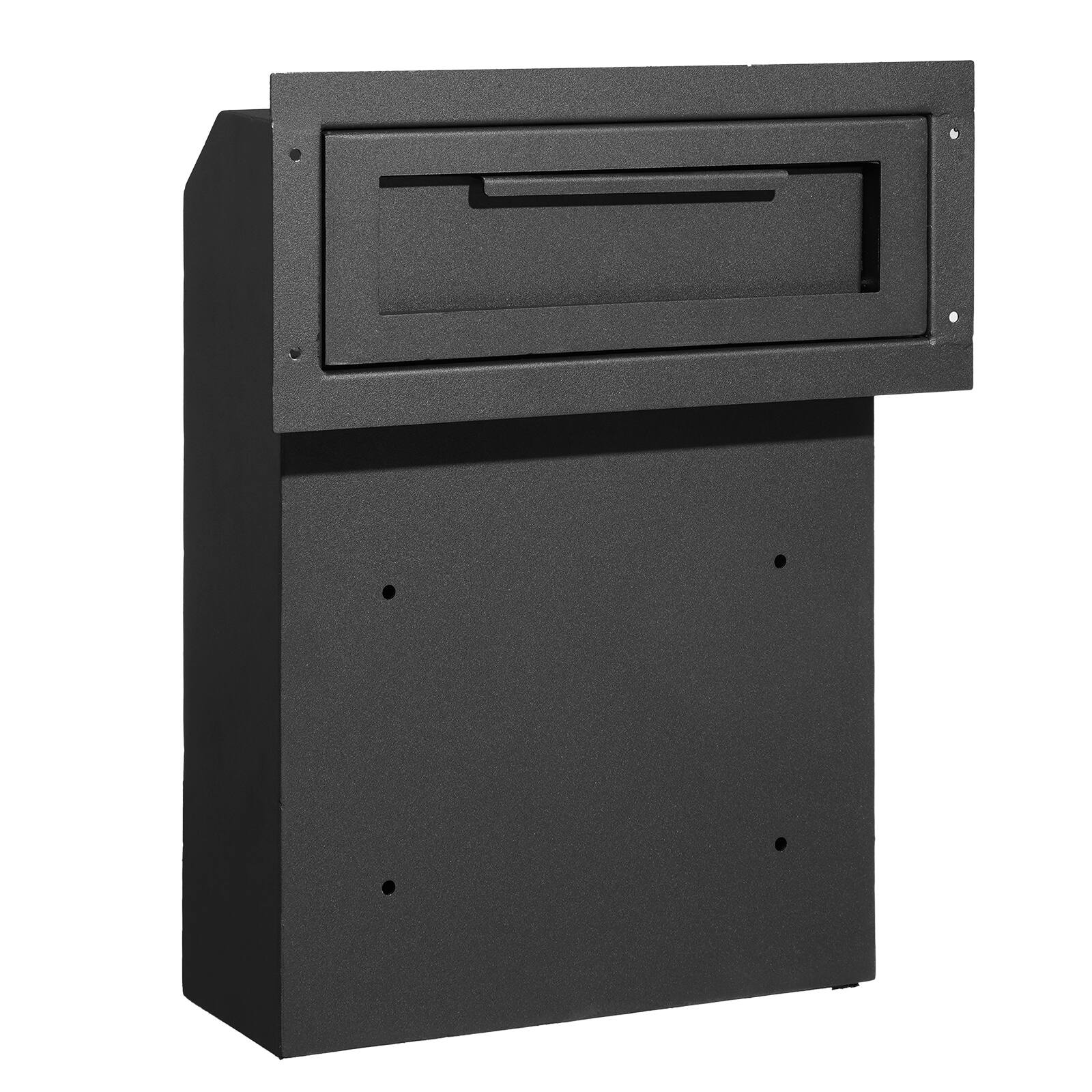 Alt View 5. VEVOR - Through The Door Key Drop Box, Heavy Duty Steel Through the Door Mailbox with 1.8" 12" Key Lock - Black.