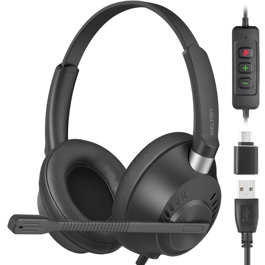 Delton 42y USB/USB C Stereo Headset with Noise Cancelling