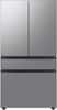 Front. Samsung - Bespoke 29 cu. ft. 4-Door French Door Refrigerator with Inner Beverage Center - Stainless Steel.