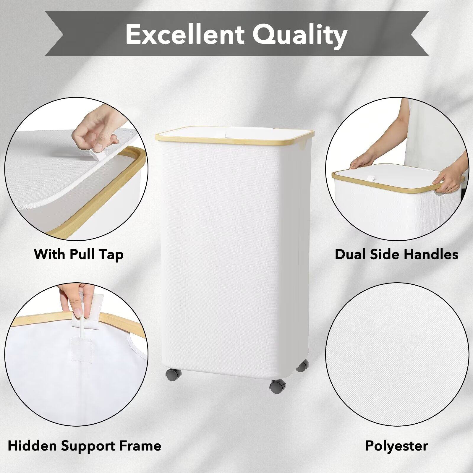 Excellent Quality

- With Pull Tap
- Dual Side Handles
- Hidden Support Frame
- Polyester