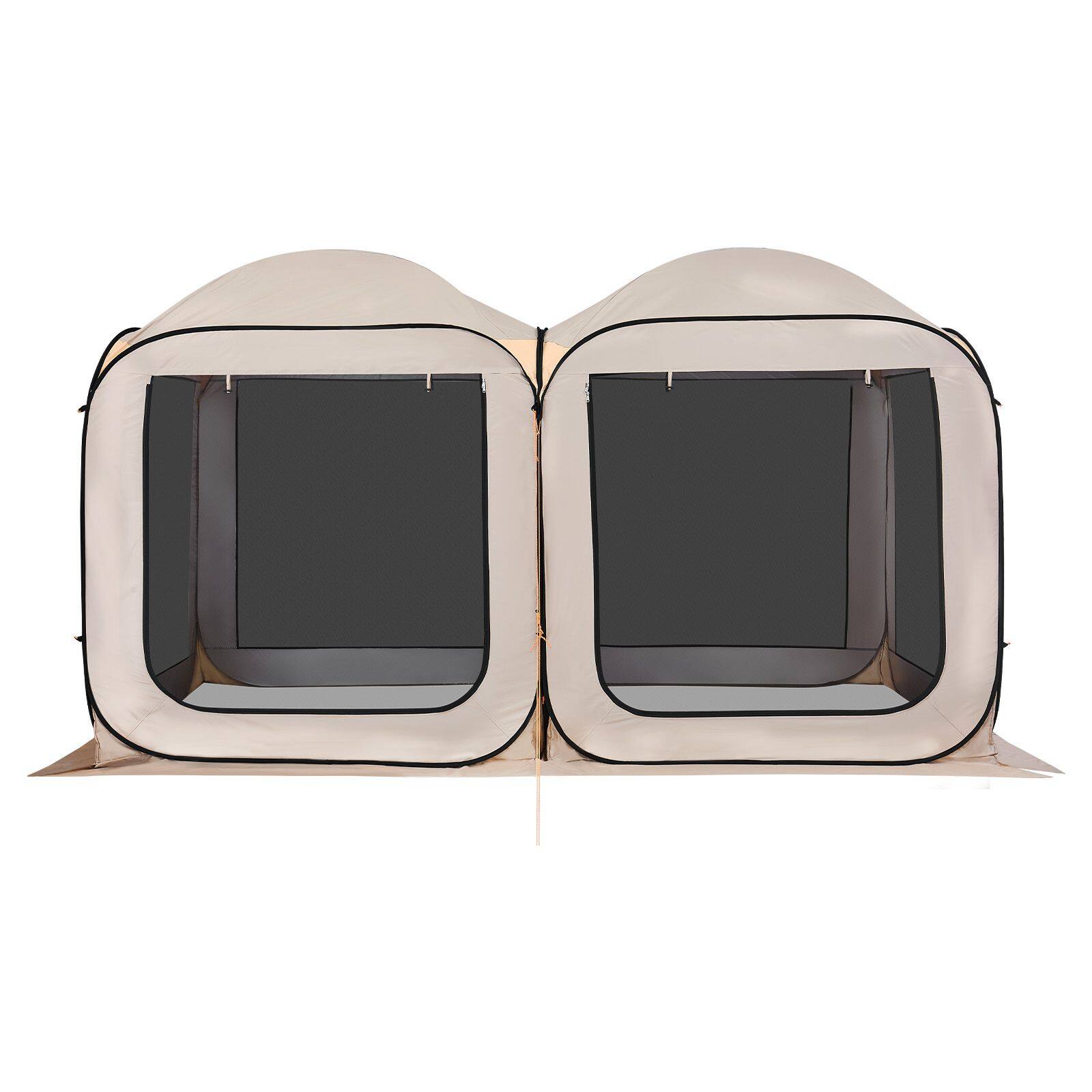 Alt View 8. Loheer - Loheer 12x6 Pop Up Screen House Tent Portable Screened Canopy Beige - Beige.