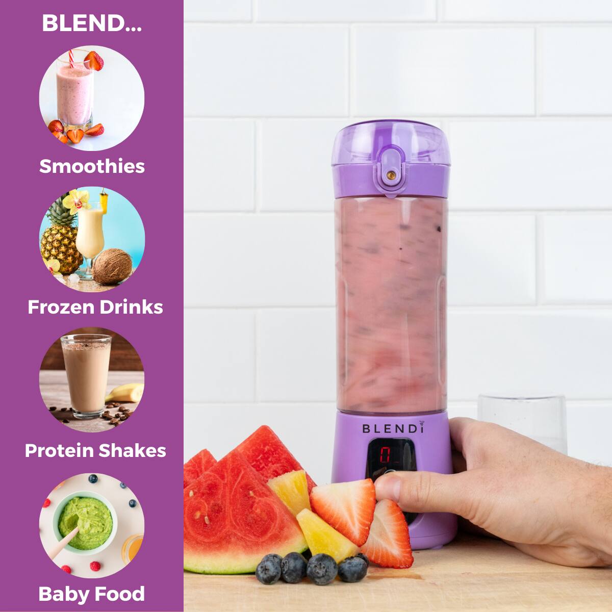 BLEND...

Smoothies  
Frozen Drinks  
Protein Shakes  
Baby Food