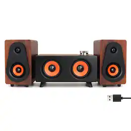 Pacoar Cade - usb 2.1 Computer Speakers With Subwoofer Stereo Mid-high Dual Bluetooth/usb Mode Pc Volume Knob Control Desktop Sound - Default