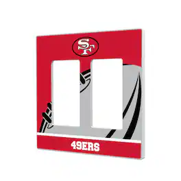 Keyscaper - San Francisco 49ers Passtime Design Double Rocker Lightswitch Plate - Multicolor