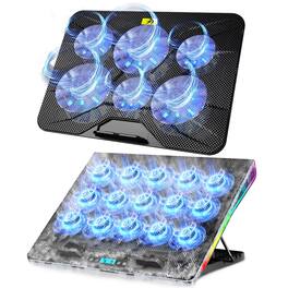 HongFei - AA2 Gaming Laptop Cooler and 003 Laptop Cooling Pad Set - Blue