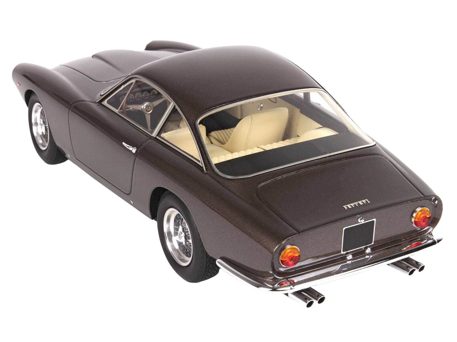 Alt View 5. BBR - Ferrari 250 GT Lusso Brown Metallic "S/N 4891 GT Steve McQueen" With Display Case Limited Ed 1/18 Model Car by BBR.