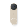 Front. Google - Nest Doorbell (wired, 3rd gen) - Latest Model - 2K Video and Gemini - Linen.