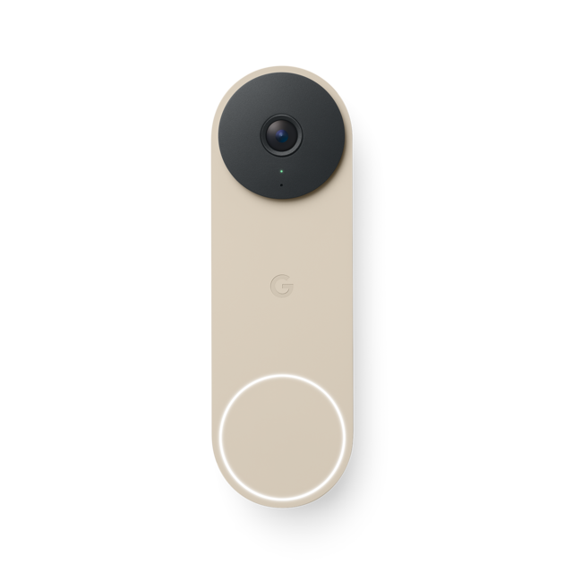 Google - Nest Doorbell (wired, 3rd gen) - Latest Model - 2K Video and Gemini - Linen