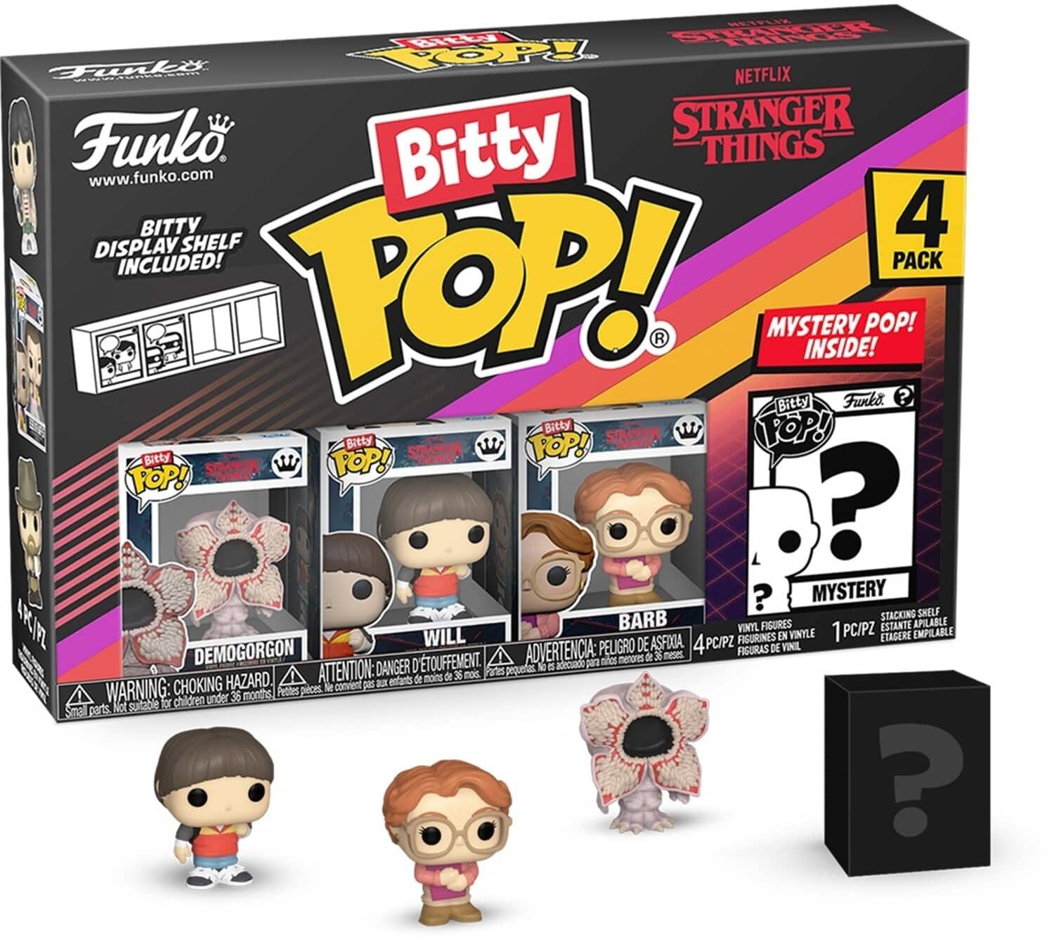 Funko Bitty POP!: Stranger Things SZN1 - Demogorgon 4-Pack - COLLECTABLES - Multicolor