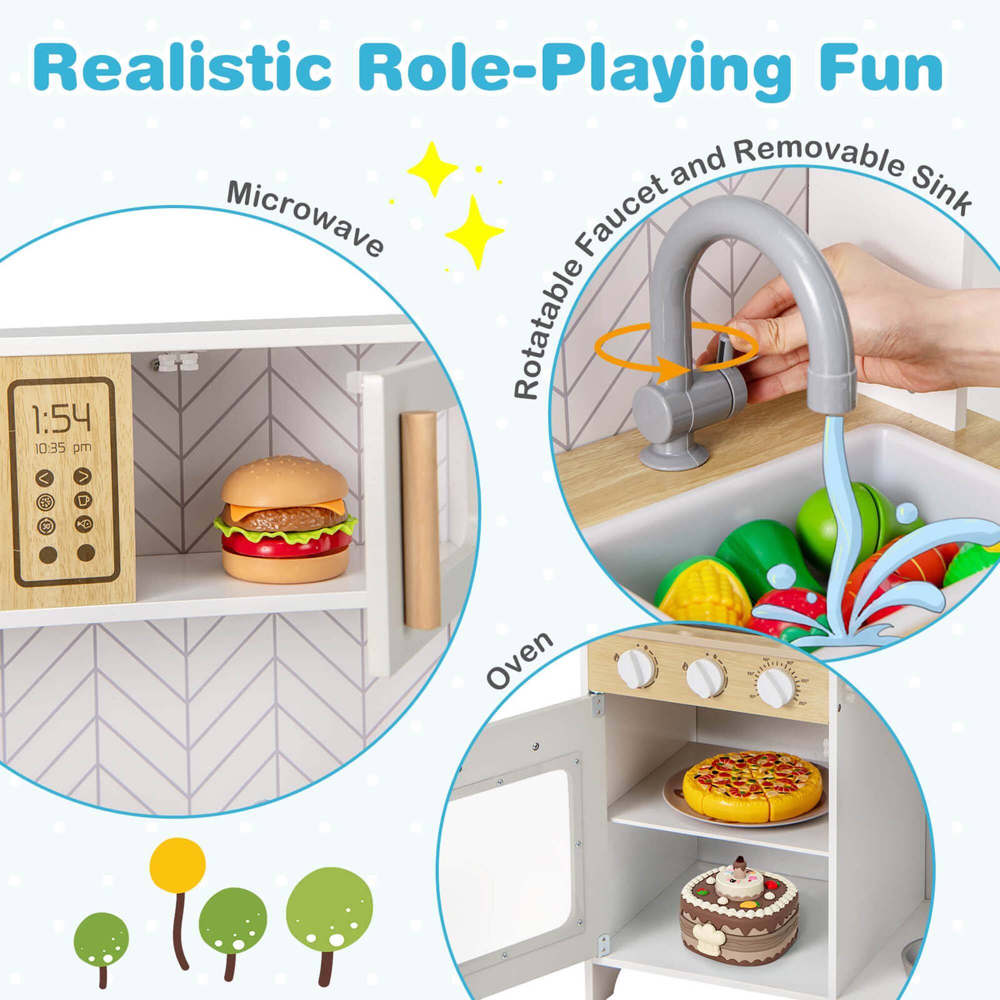Realistic Role-Playing Fun

Microwave

Rotatable Faucet and Removable Sink

Oven