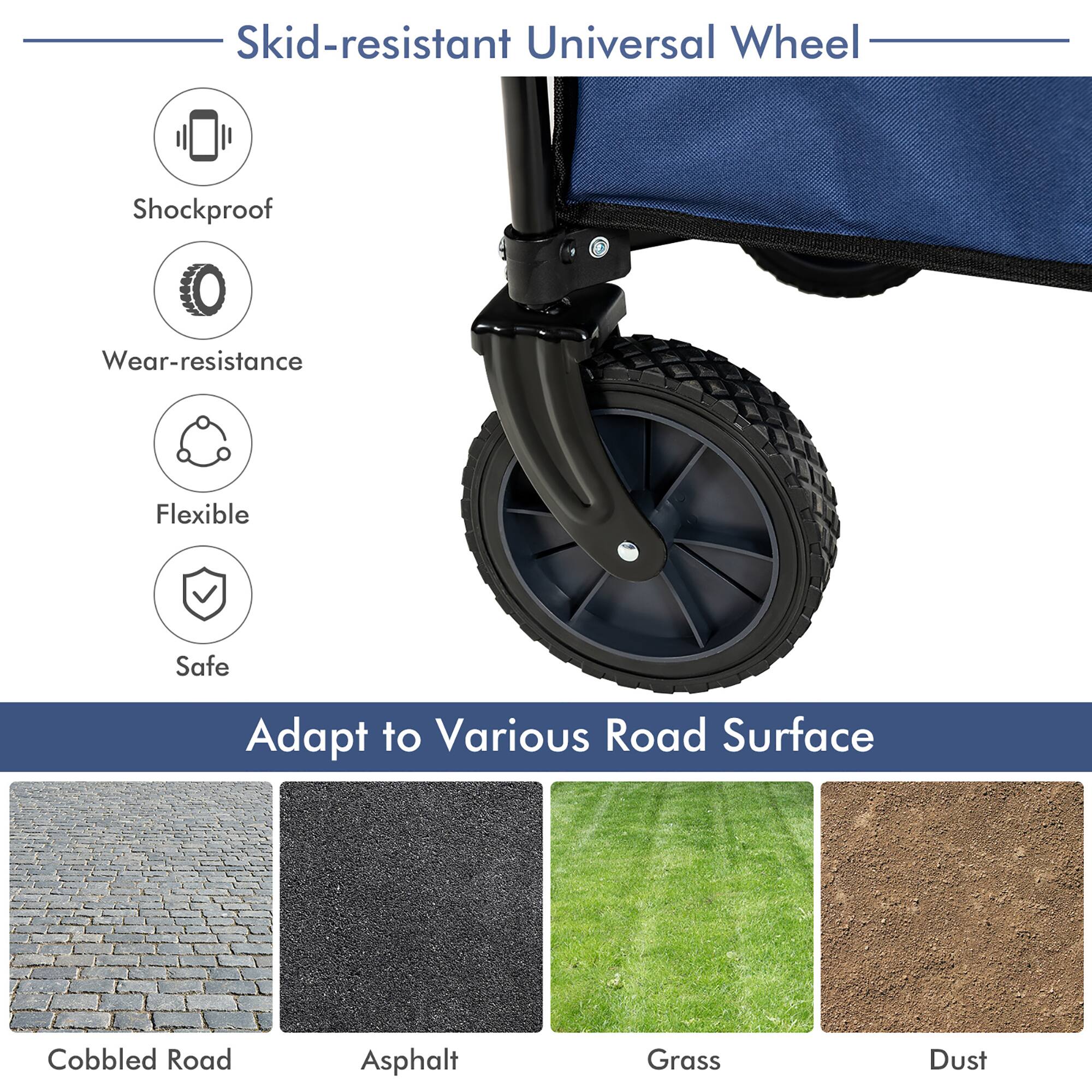 Skid-resistant Universal Wheel Shockproof Wear-resistance Flexible Safe Adapt to Various Road Surface Cobbled Road Asphalt Grass Dust
