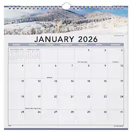 AT-A-GLANCE - 2026 Landscape 12" x 12" Monthly Wall Calendar - Multicolor