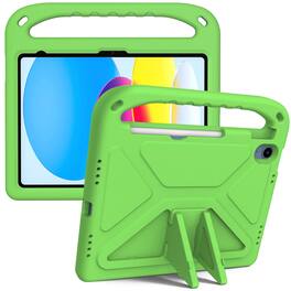 Dteck - For Apple iPad (A16) 11" 2025/iPad 10th 2022 Rugged Case Kids Friendly EVA Handle Grip Pencil Holder Kickstand Cover - Green