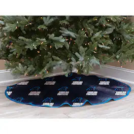 Pegasus - Carolina Panthers Micro Plush Christmas Tree Skirt - Black