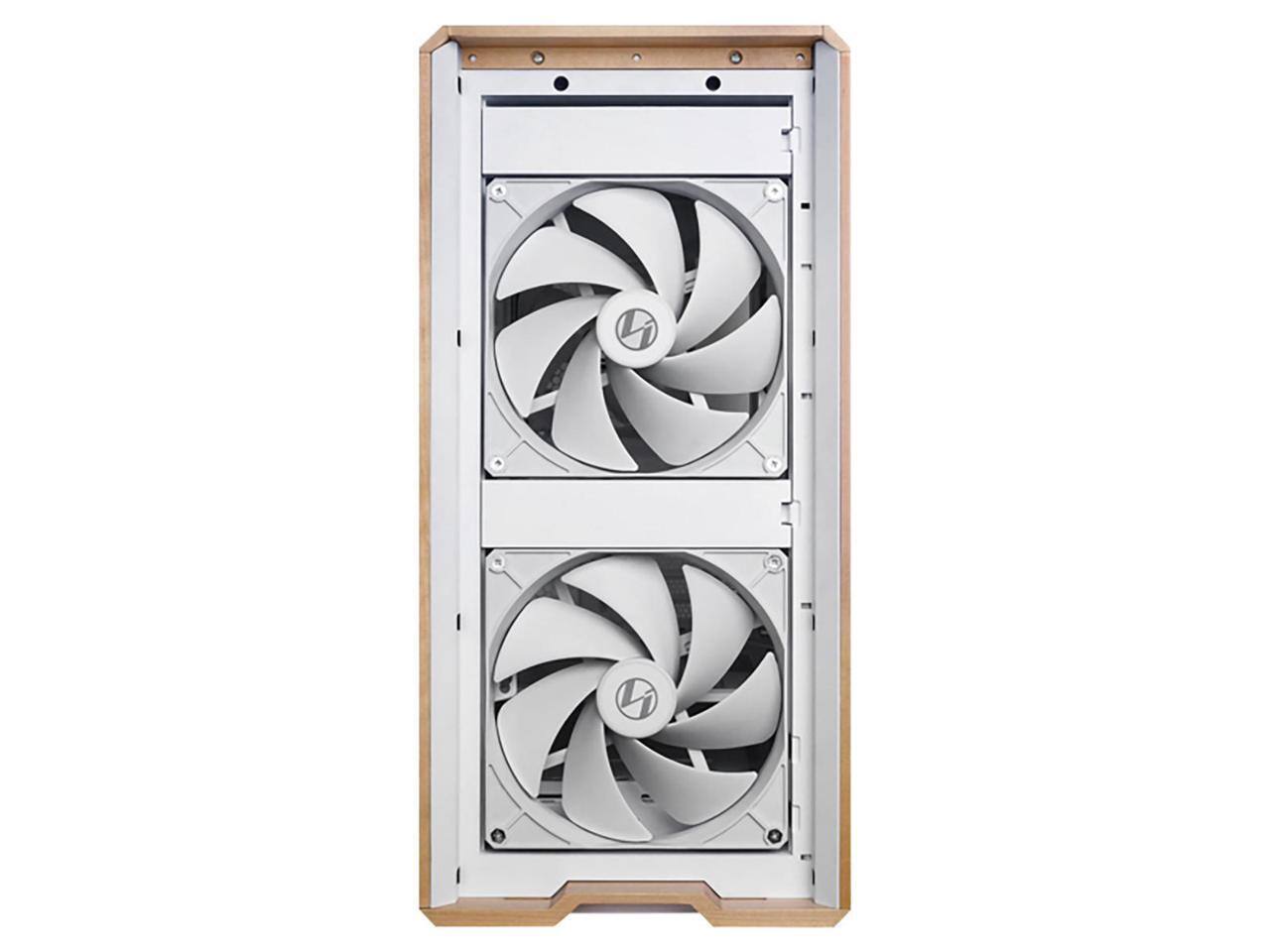 Alt View 9. Lian Li - Lian Li LANCOOL 217 Walnut Wood Mid-Tower Case, 5 PWM Fans, White (LAN217W) - White.