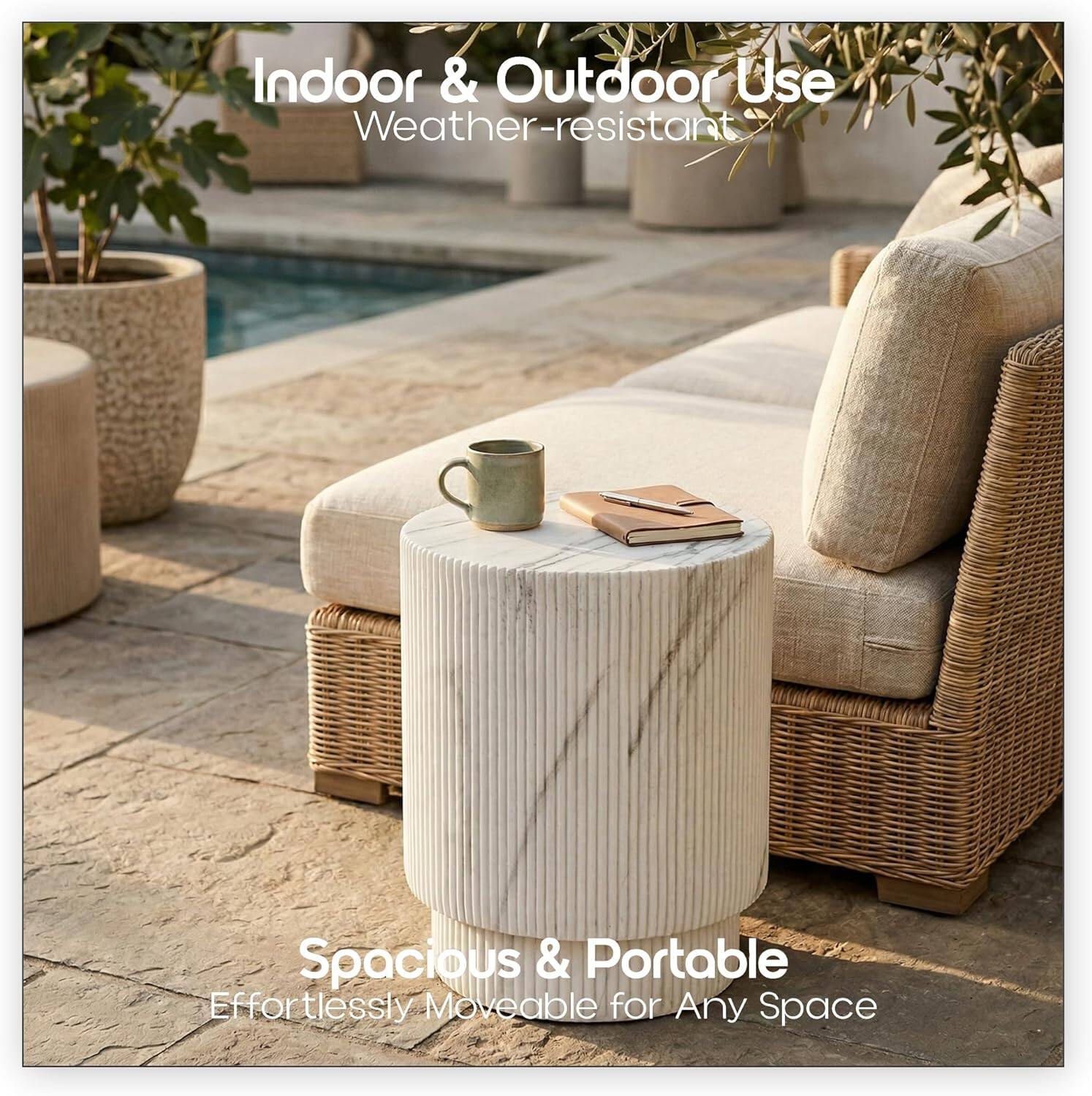 Indoor & Outdoor Use  
Weather-resistant  

Spacious & Portable  
Effortlessly Moveable for Any Space
