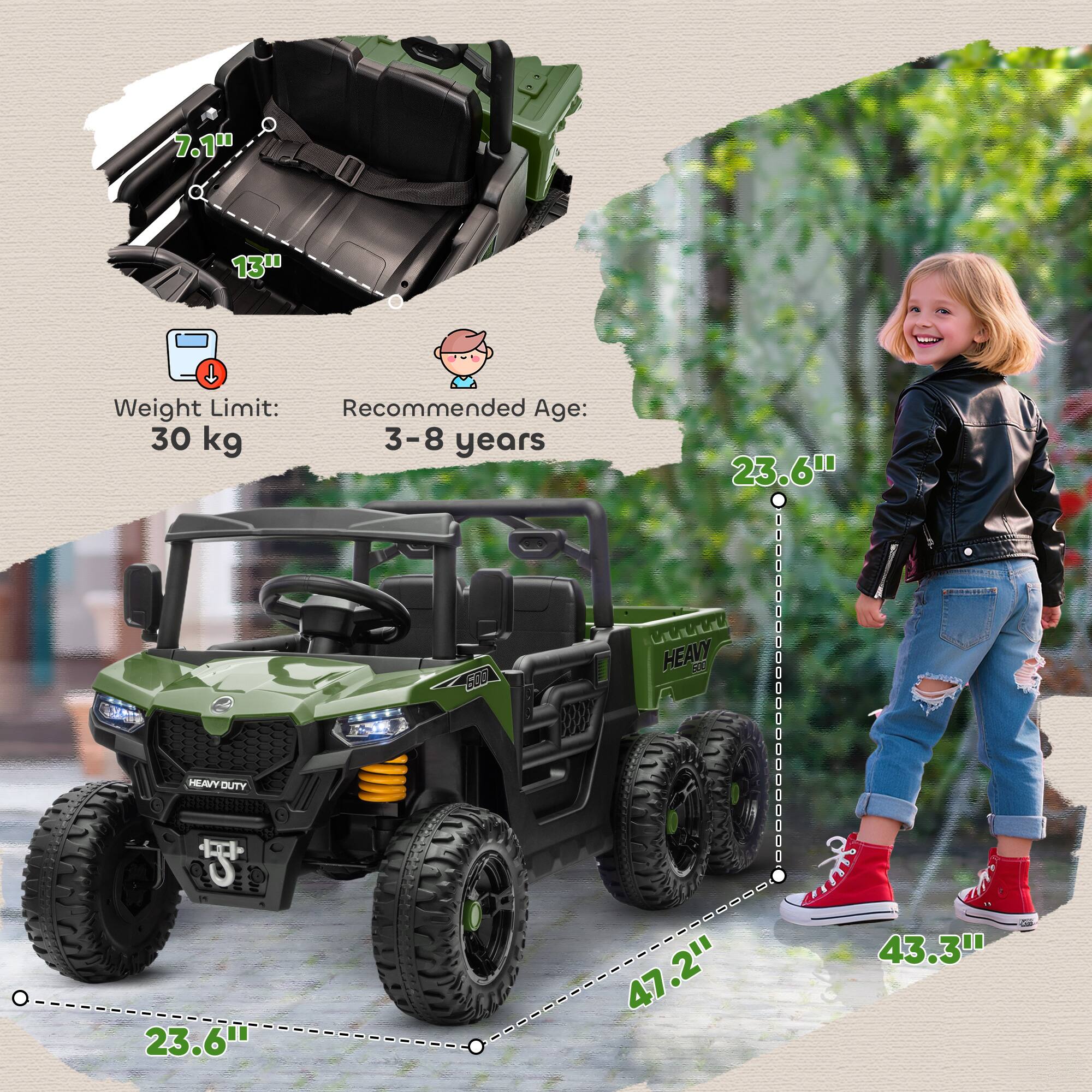 7.1" 13"  
Weight Limit: 30 kg  
Recommended Age: 3-8 years  
23.6"  
23.6" 47.2" 43.3"