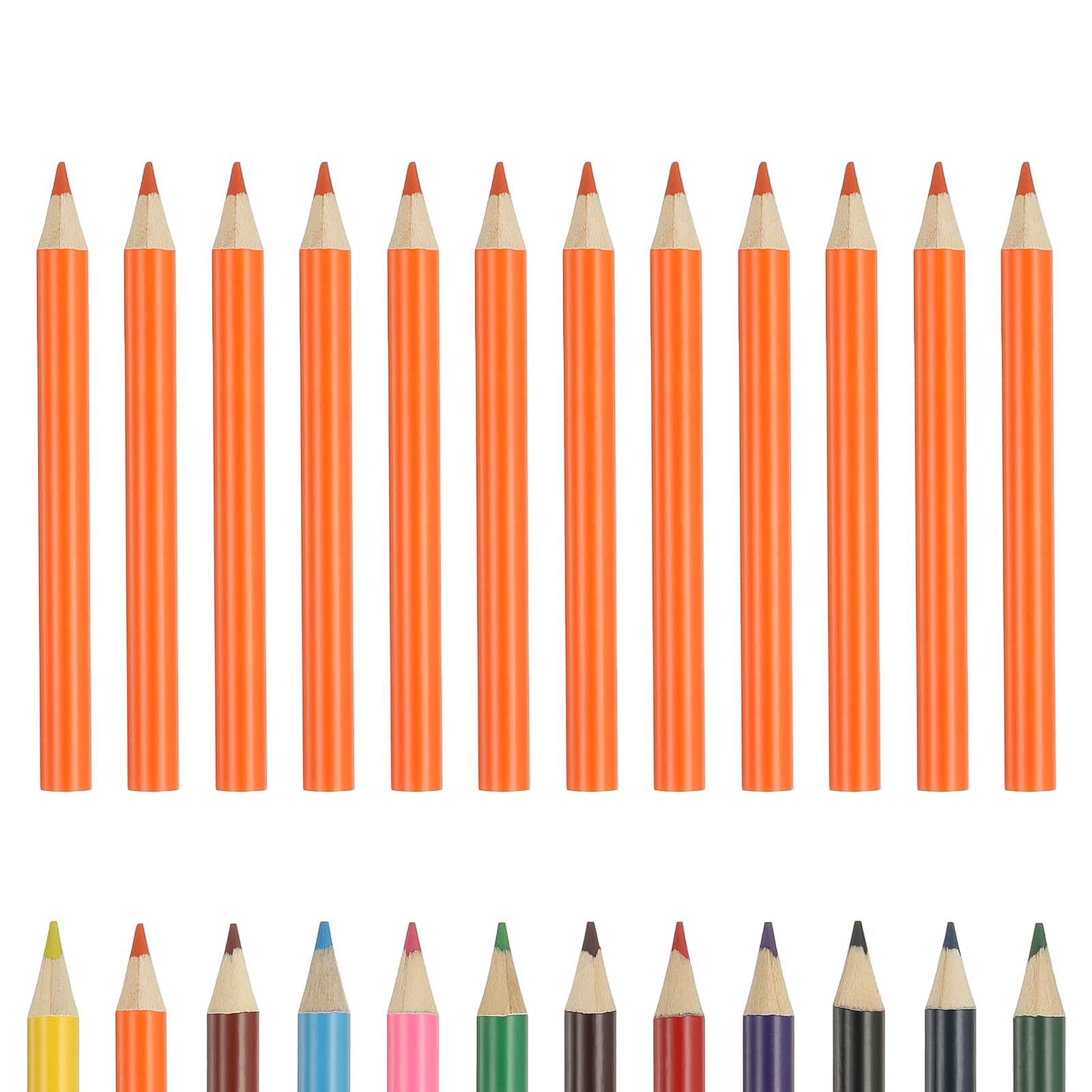 Unique Bargains - Colored Pencils, Cute Oil-Based Drawing Pencils for Adult Coloring, Artists, Beginners, 12pcs - Orange Yellow price history on PriceWatchPro