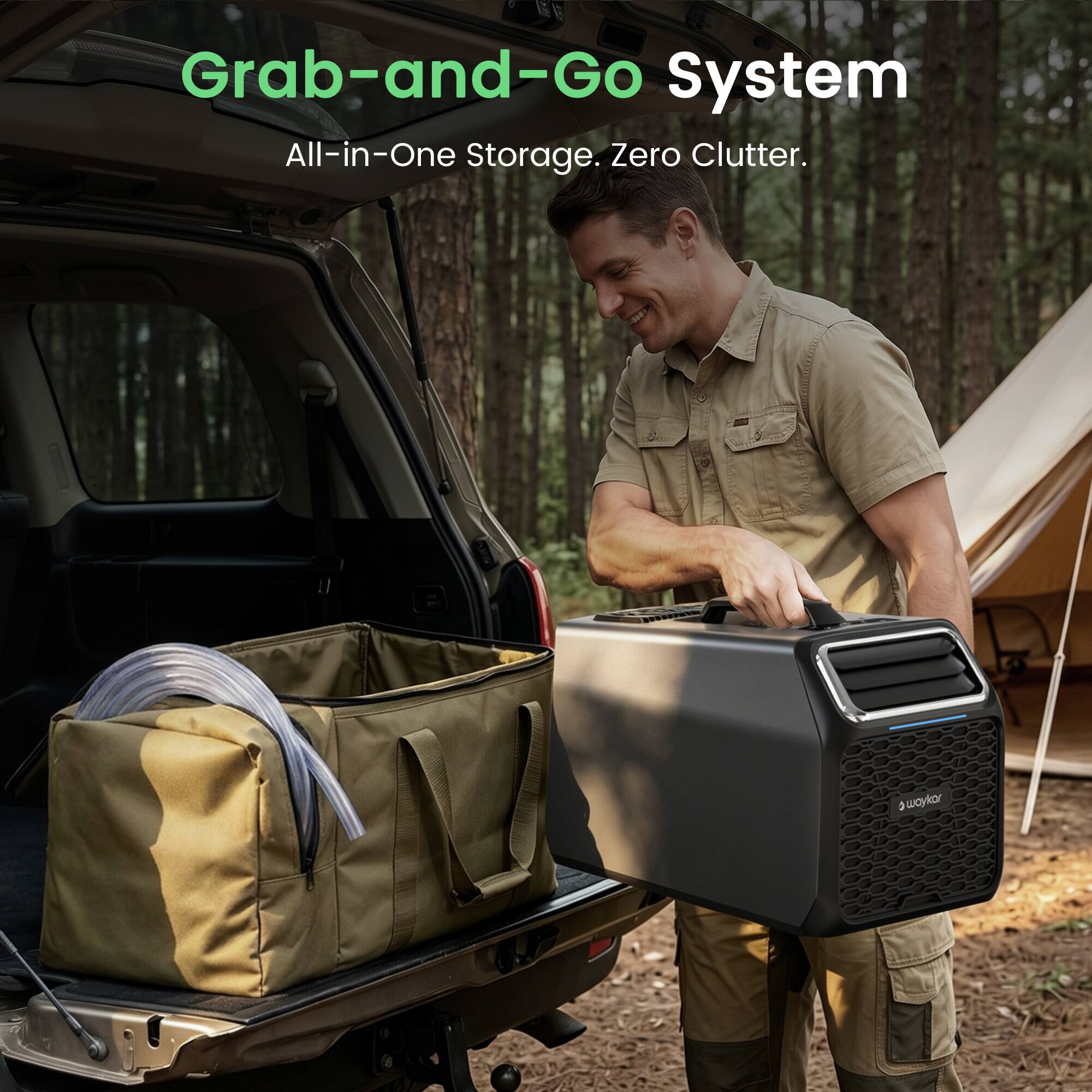 Grab-and-Go System  
All-in-One Storage. Zero Clutter.