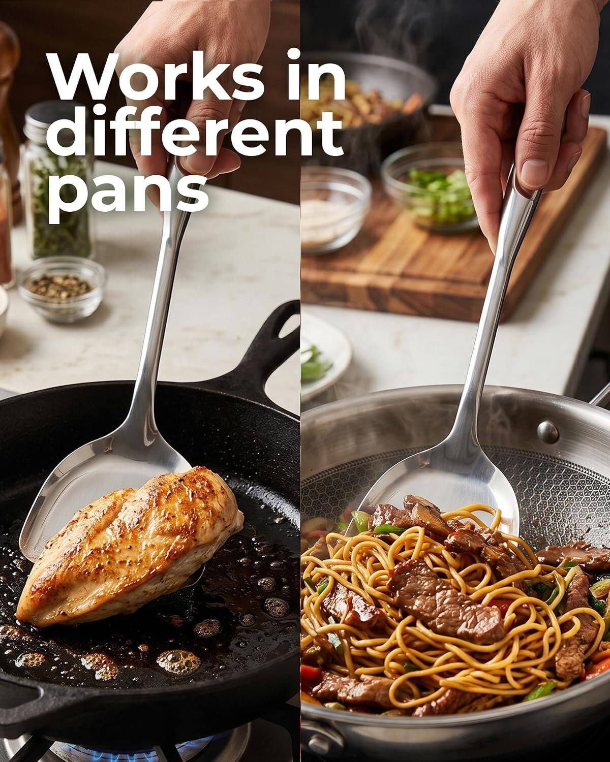 Works in different pans