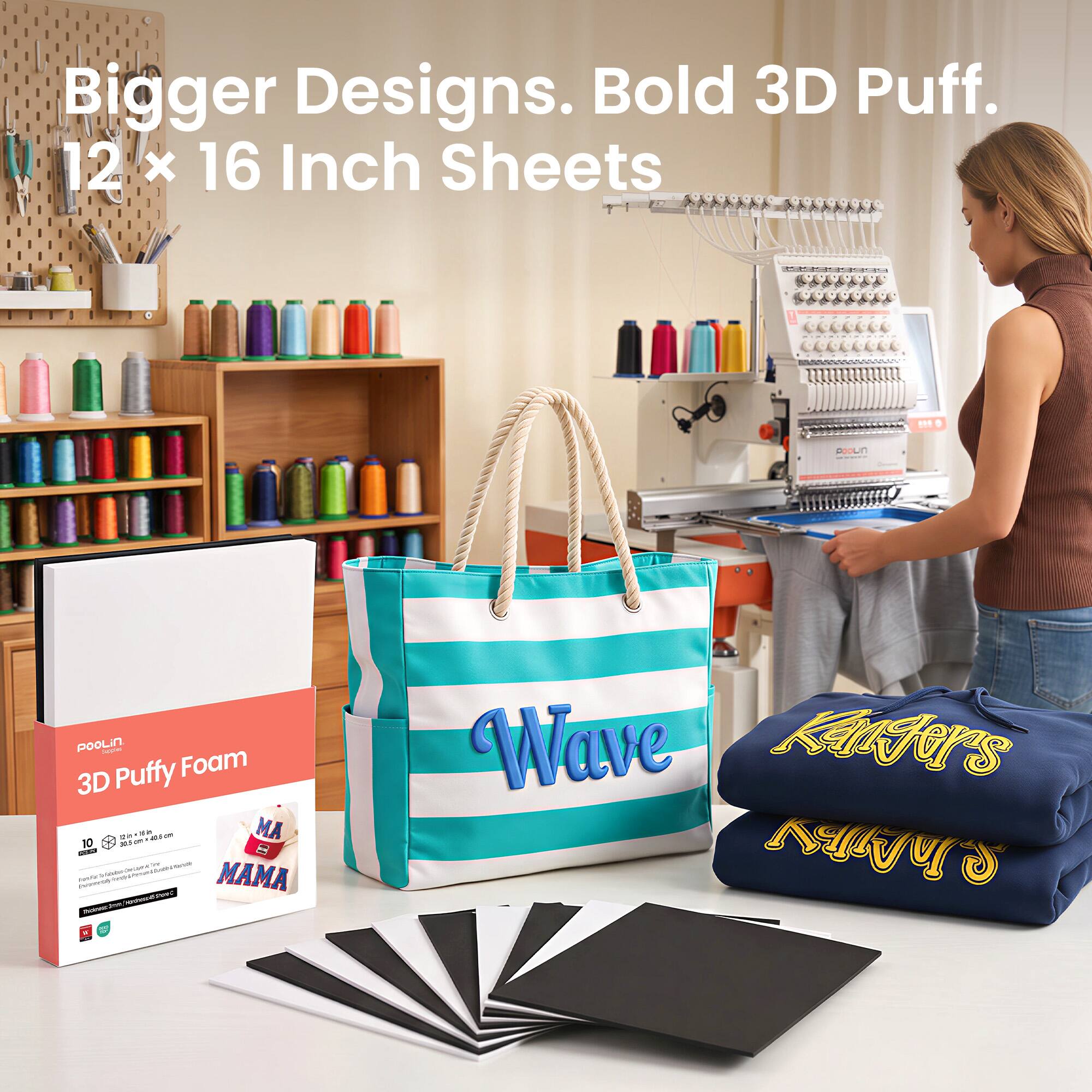Bigger Designs. Bold 3D Puff. 12 x 16 Inch Sheets

POOLIN Supple Puffy Foam 3D 10 25 4 - - es you MA 55 H PM UNARIS S-Madin ORDER natur charmood MAMA nown DeetBook) than V

Wave Kasters KINNY'S