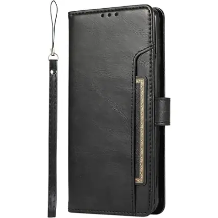 Left. SaharaCase - Indy Series Wallet Case for Samsung Galaxy S24 FE - Scorpion Black.