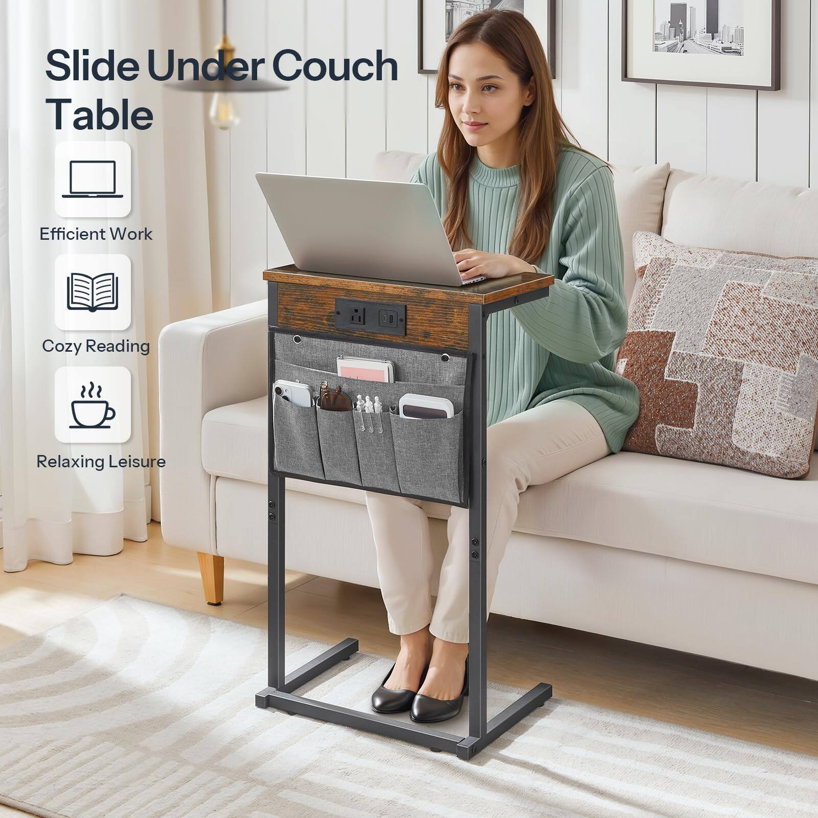 Slide Under Couch Table

- Efficient Work
- Cozy Reading
- Relaxing Leisure
