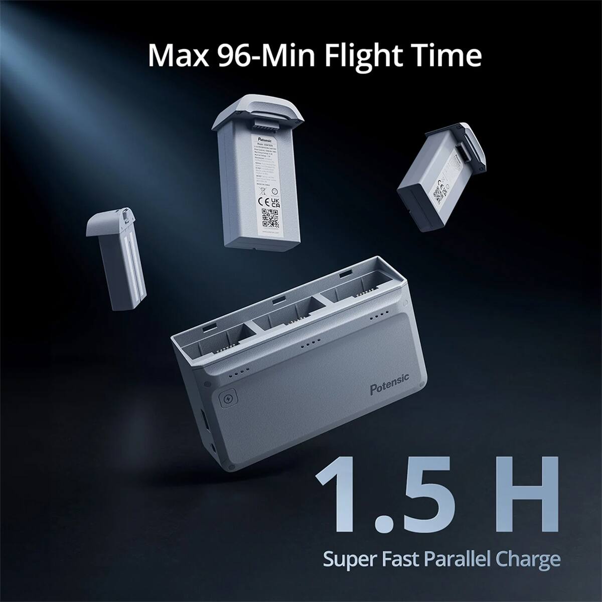 Max 96-Min Flight Time  
Potensic  
1.5 H  
Super Fast Parallel Charge