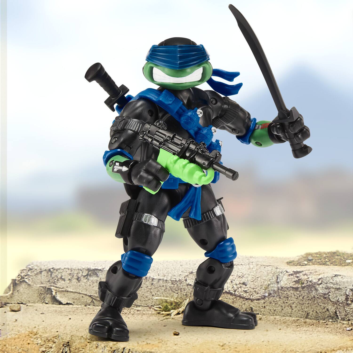 Alt View 4. PopMarket - Teenage Mutant Ninja Turtles x G.I. Joe - Snake Eyes x Leo Action Figure (TMNT)   - COLLECTIBLES - Multicolor.