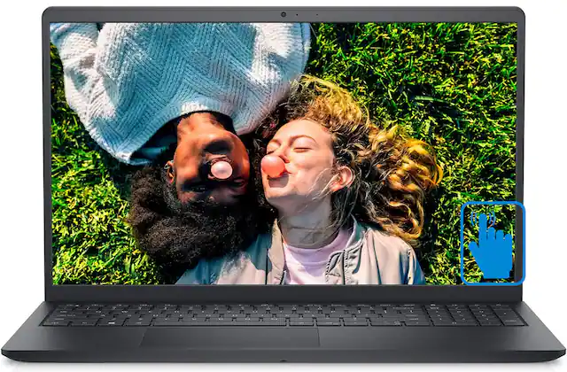 Front. Dell - Inspiron 15 i3520 Laptop 15.6 FHD Display (i5-1155G7, 16GB, 512GB SSD, Intel Iris Xe, Win 11 Pro) - Carbon Black.