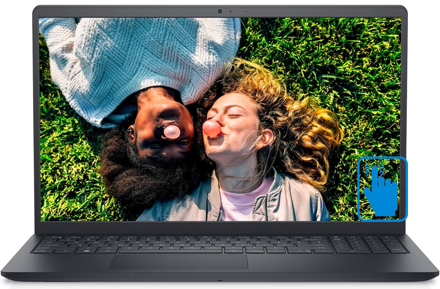 Front. Dell - Inspiron 15 i3520 Laptop 15.6 FHD Display (i5-1155G7, 16GB, 512GB SSD, Intel Iris Xe, Win 11 Pro) - Carbon Black.