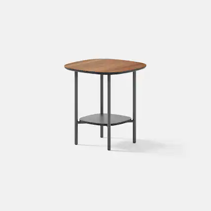 Front. Branch Furniture - Side Table - Walnut / Carbon.