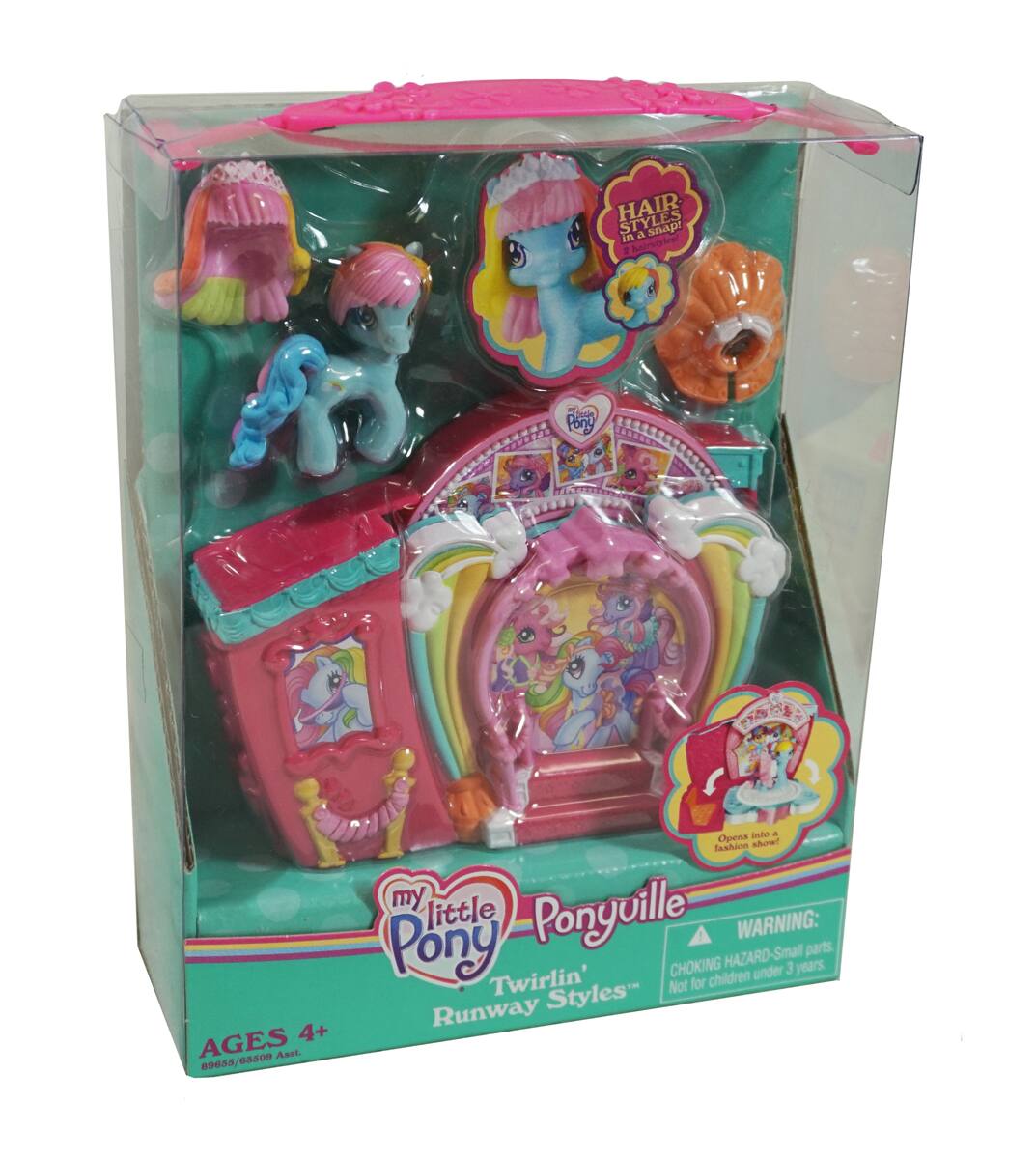 Hasbro - My Little Pony Ponyville Twirlin' Runway Styles with Rainbow Dash - Opens into a Fashion Show - Runway Spins - Multi