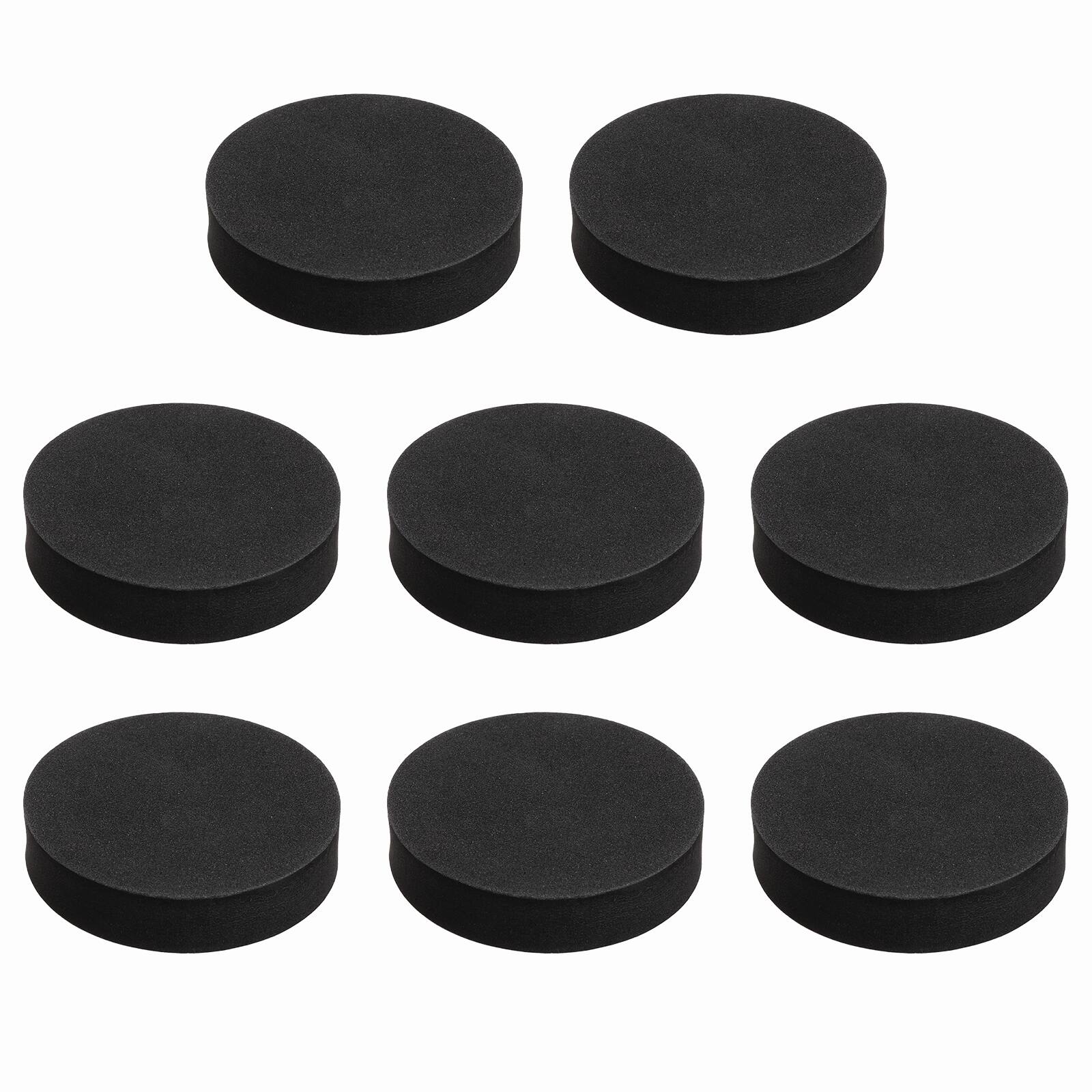 Front. Unique Bargains - Single Sided Speaker Isolation Pads 70x16mm Round EVA Acoustic Foam Anti-Vibration Feet for Speaker Subwoofer, 8pcs - Black.