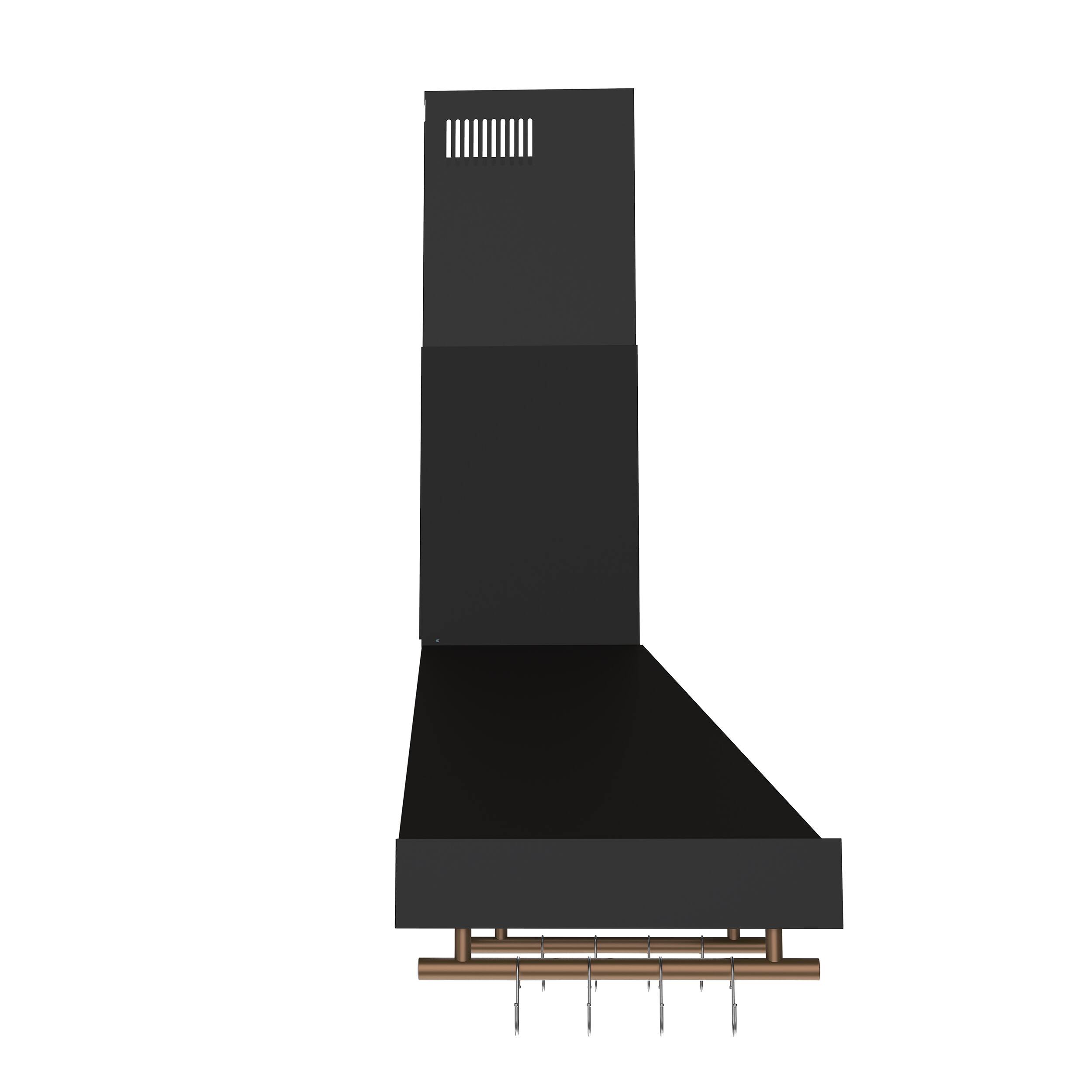 Alt View 4. Forno Appliances - Venezia 36" Wall-Mounted Range Hood with Touch Controls and Baffle Filters - Black.