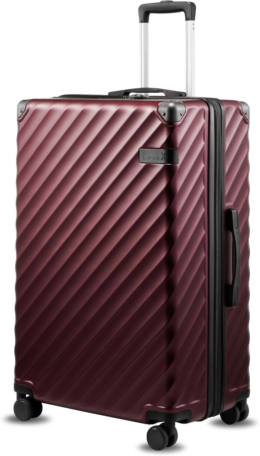 LUGGEX - 28 Inch Luggage with Spinner Wheels, Expandable Hardside Large Checked Suitcase - KVC - Cherry price history on PriceWatchPro