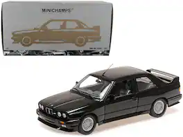 1987 BMW M3 Street 1/18 Diecast Model Car by Minichamps - Black Metallic