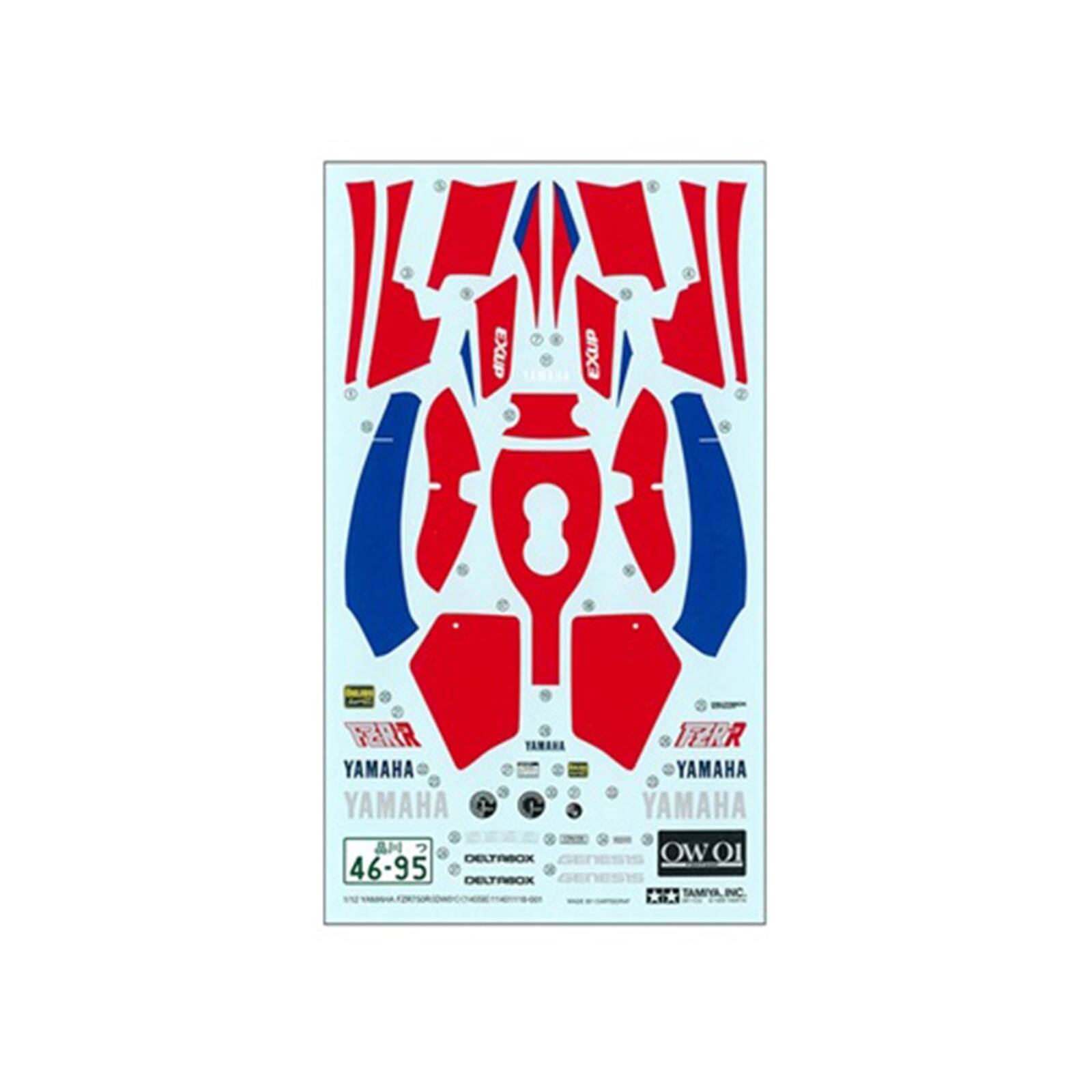 EXUP EXUP 100 FERR YAMAHA TEAR YAMAHA YAMAHA YAMAHA YAMAHA  
OW OI DELTABOX 46-95 DELYABOX FREE TAMIYA INC. 1.04