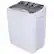 Front. Costway - Compact Mini Twin Tub 8 lb. Washing Machine - White and Grey.