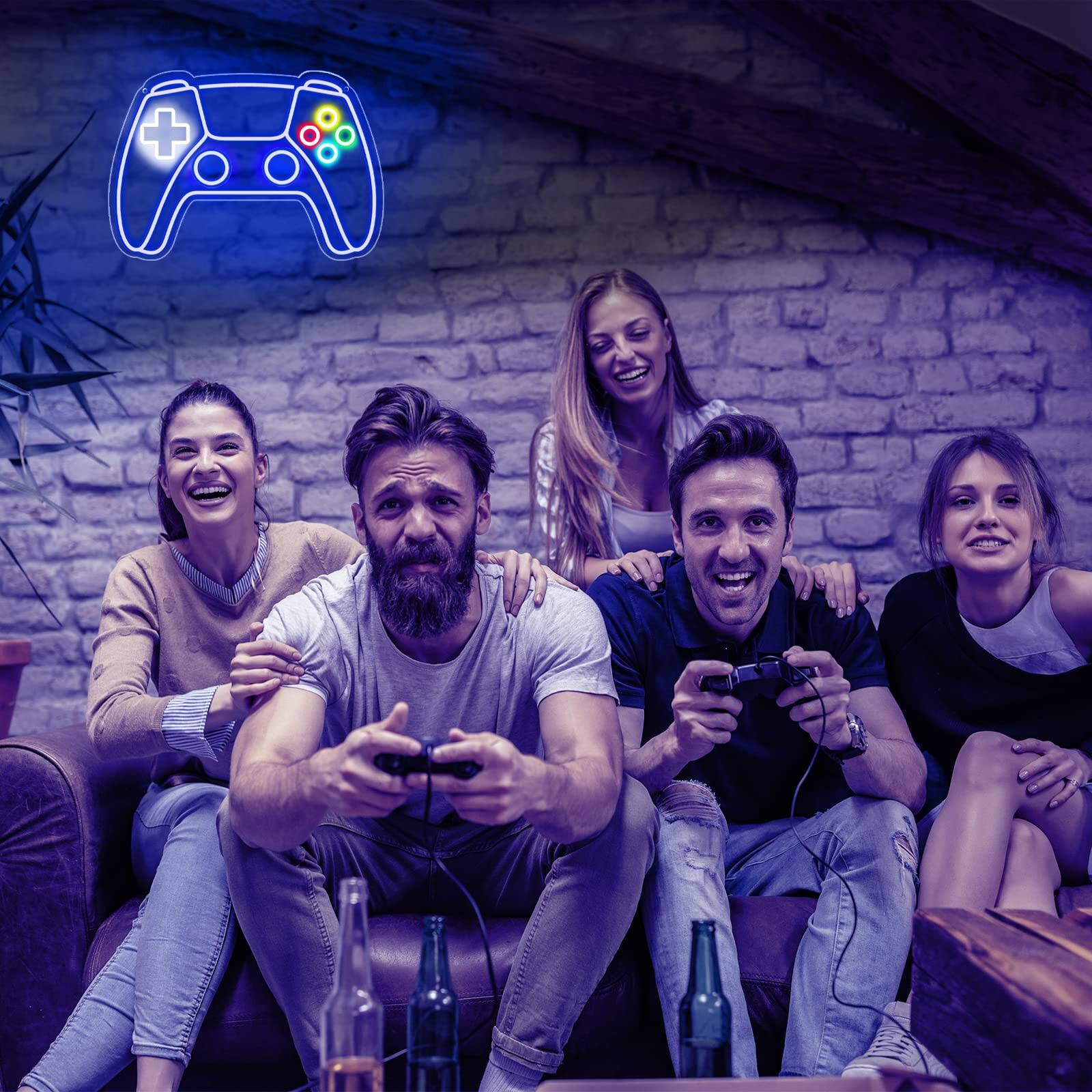 Alt View 5. Paradigms Interiors - Gamer Neon Sign Gamepad Shaped Led For Room Decor Gaming Wall Usb Gifts Teens - Gamepad Neon Sign.